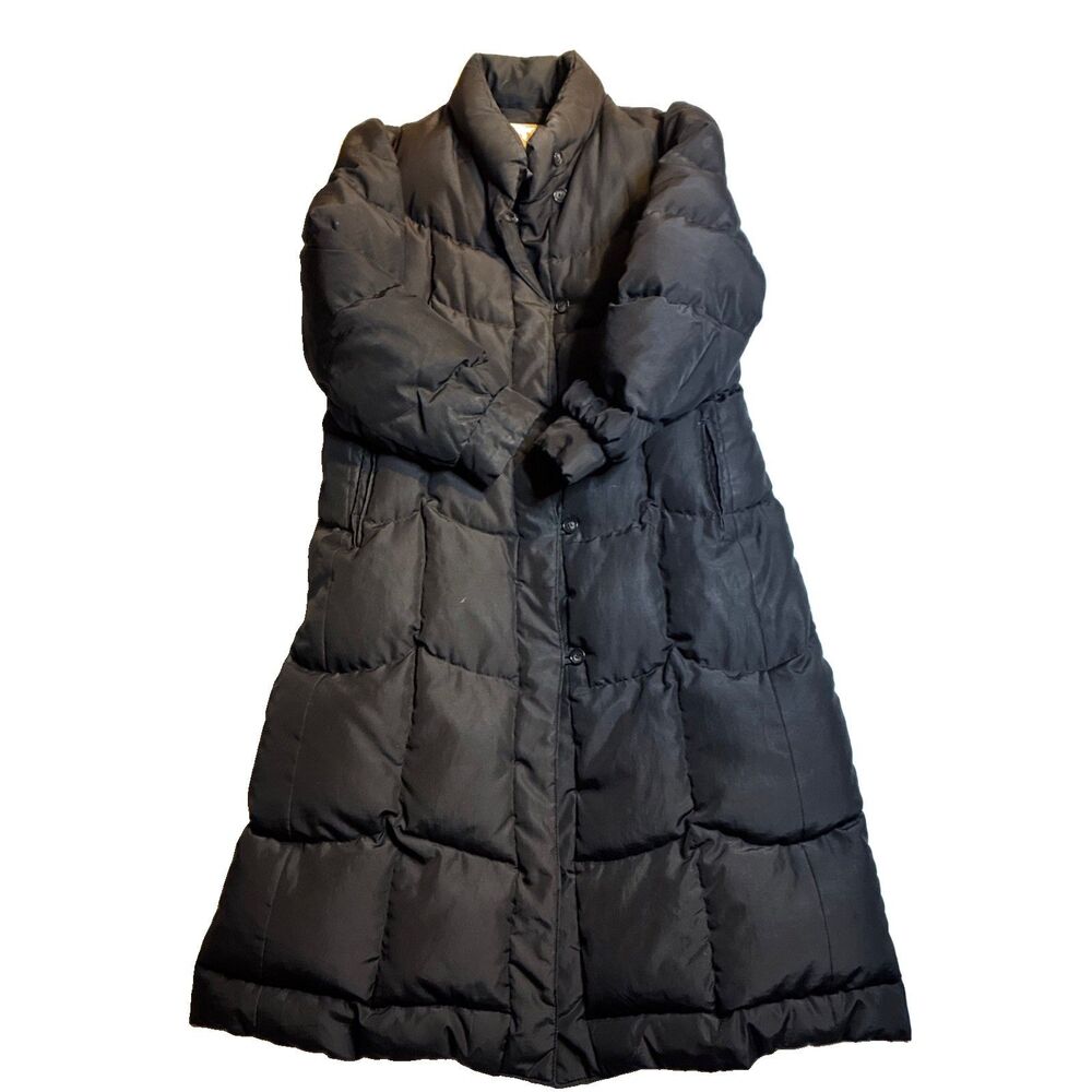 London Fog Women’s Black Long Puffer Coat Winter Jacket Size 10